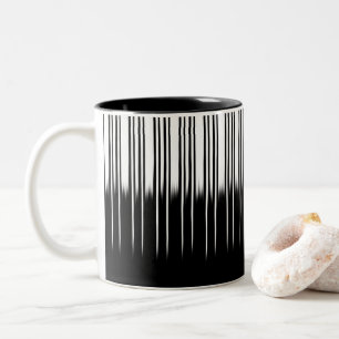 Taza Bicolor Patrón rayado de blanco y negro de Guay