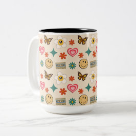 Taza Bicolor Patrón retro 01