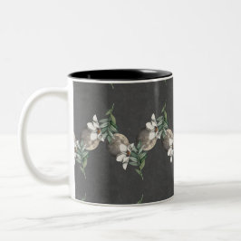Taza Bicolor Patrón retro vintage Botánico Whimsical