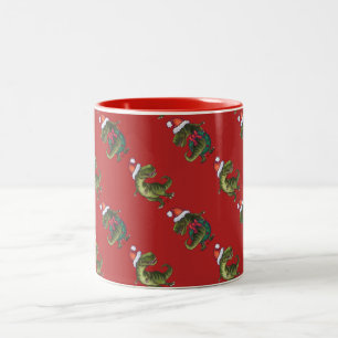 Taza Bicolor Patrón TRex festivo Head and Tails