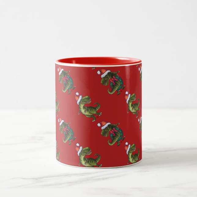 Taza Bicolor Patrón TRex festivo Head and Tails (Centro)