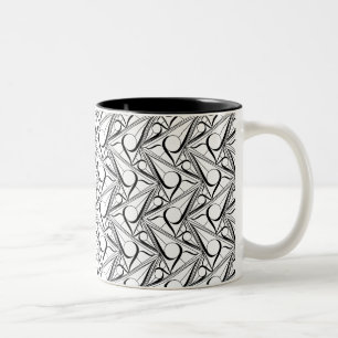 Taza Bicolor Patrón triangular con círculo