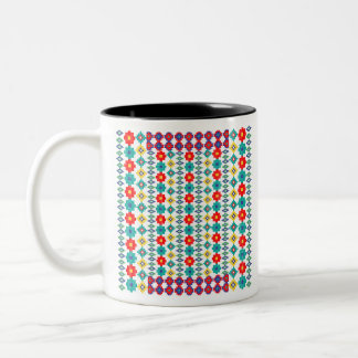 Taza Bicolor Patrones de perlas