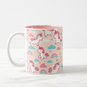 Taza Bicolor Patrones unicornios