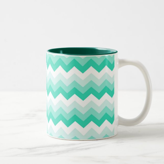 Taza Bicolor Patrulla Zigzag (Turquesa, verde) (Derecha)