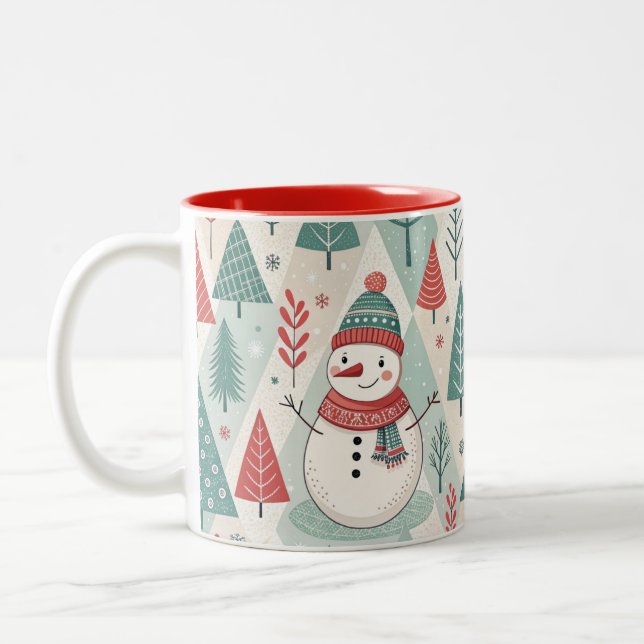 Taza Bicolor Pattern Christmas Scandinavian (Izquierda)