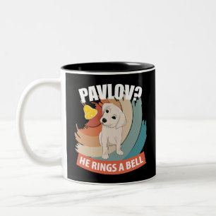 Taza Bicolor Pavlov Anda una Campana - Perro de Pavlov