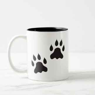 Taza Bicolor Paw Print Coffee Cup