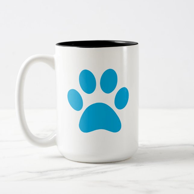 Taza Bicolor Paw Print Coffee Mug (Izquierda)