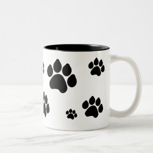 Taza Bicolor Paw Print Mug