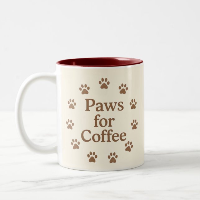 Taza Bicolor Paws for Coffee (Izquierda)