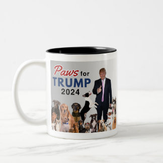 Taza Bicolor "Paws For Trump" Café de dos tonos Mug Trump 2024