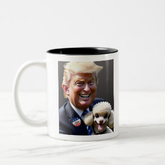 Taza Bicolor Paws For Trump MAGA & Dog Coffee Mug "Trump 2024"