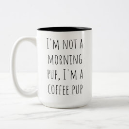 Taza Bicolor Pawsitive Punny Coffee Cup - Cute Dog Wordplay