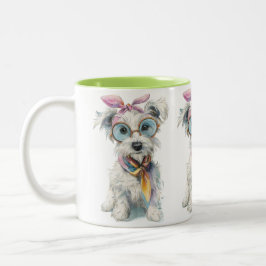 Taza Bicolor Pawsitively Sassy – Whimsical Dog 