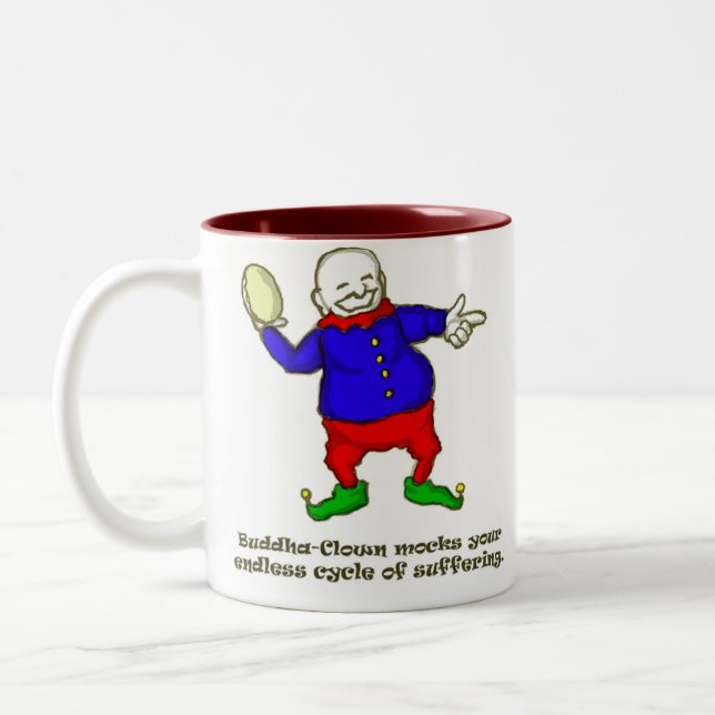 Taza Bicolor Payaso de Buda (Izquierda)