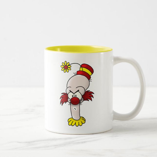 Taza Bicolor Payaso Enojado (Derecha)