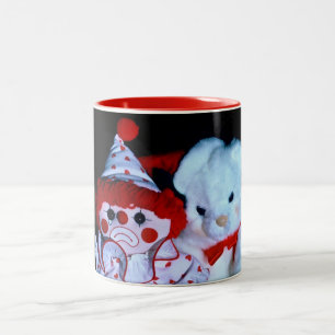 Taza Bicolor Payaso y teddy