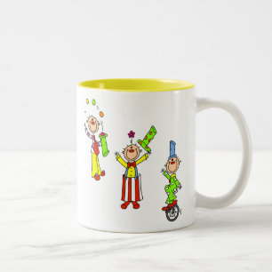 Taza Bicolor Payasos de Circo