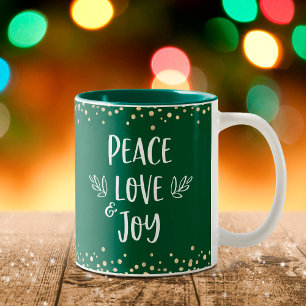Taza Bicolor Paz Amor Alegría: La tipografía moderna Dots de or