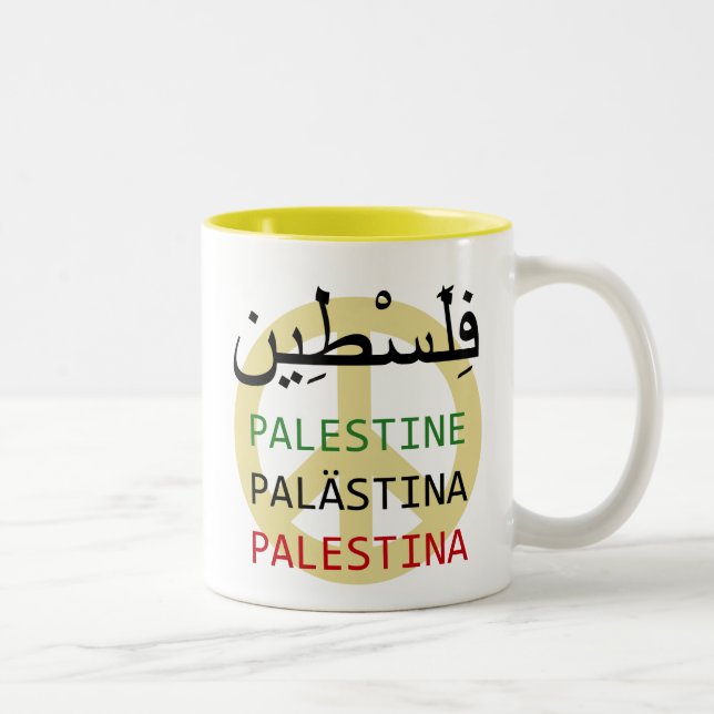 Taza Bicolor Paz en Palestina (Derecha)