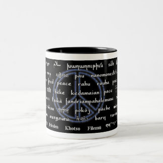 Taza Bicolor Paz multilingüe