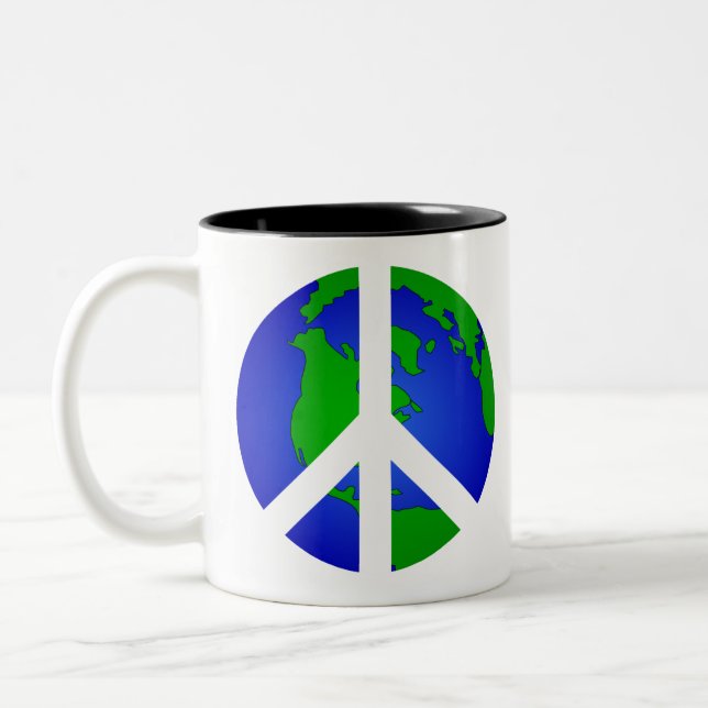 Taza Bicolor Paz Mundial (Izquierda)