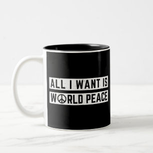 Taza Bicolor Paz Mundial