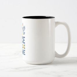 Taza Bicolor Paz para Ucrania arte popular de piano