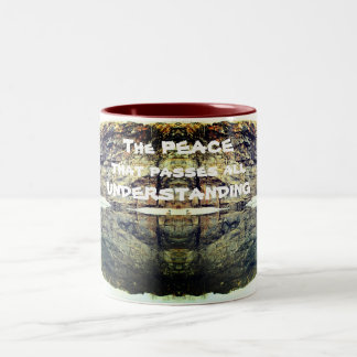 Taza Bicolor Paz que pasa por entender lo Inspirador