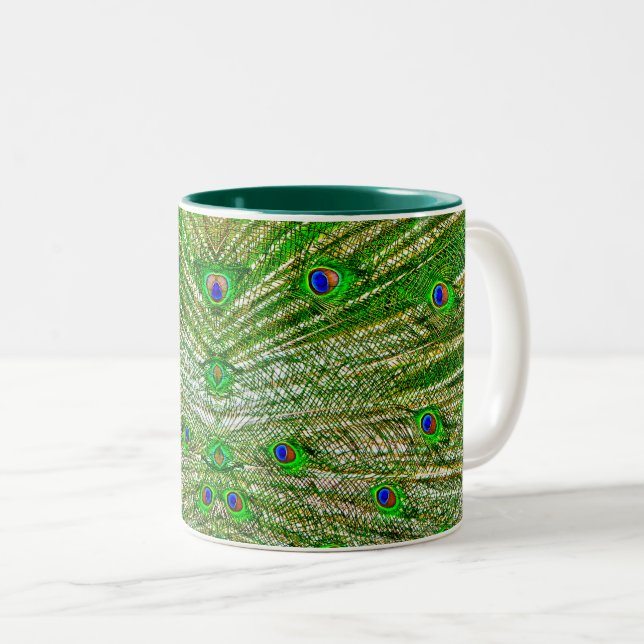 Taza Bicolor Peacock Feathers Mug (Anverso derecho)