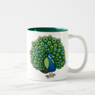 Taza Bicolor Peafowl indio