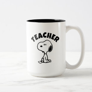 Taza Bicolor Peanuts   Snoopy Turns Teacher
