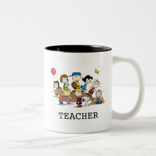 Taza Bicolor Peanuts   The Gang Teacher