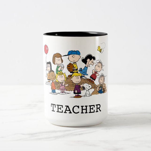 Taza Bicolor Peanuts | The Gang Teacher (Centro)