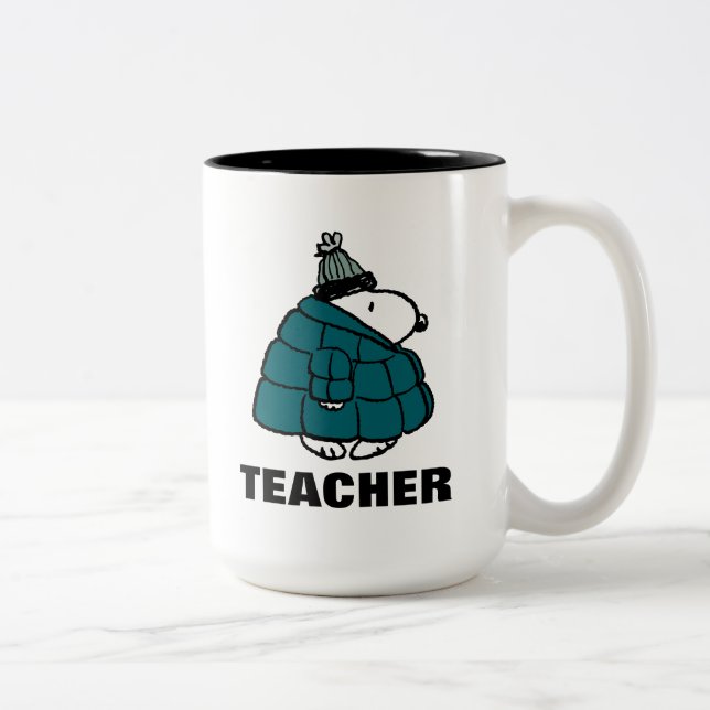 Taza Bicolor Peanuts | Warm & Cozy Teacher (Derecha)