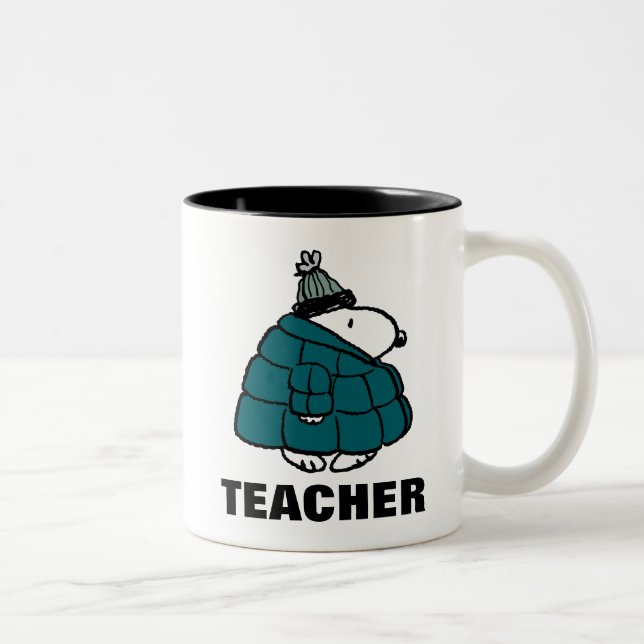 Taza Bicolor Peanuts | Warm & Cozy Teacher (Derecha)