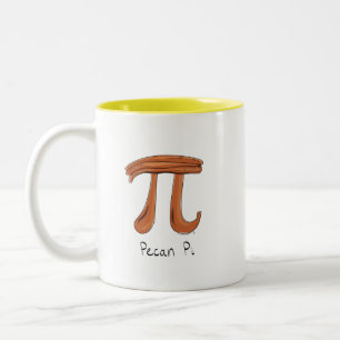 Taza Bicolor Pecan Pi Cute Math Pi Day Coffee Mug