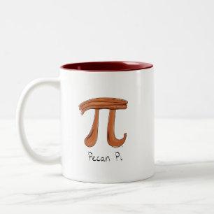 Taza Bicolor Pecan Pi Cute Math Pi Day Coffee Mug
