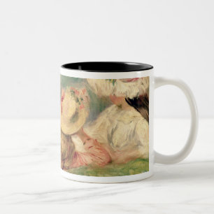 Taza Bicolor Pedro chicas jóvenes de Renoir un en la orilla