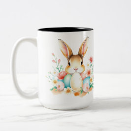 Taza Bicolor Peeking Easter Bunny