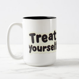 Taza Bicolor Pegatina de Tratamientos Dulces