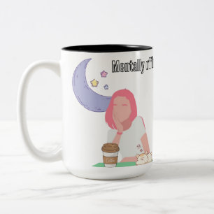 Taza Bicolor Pegatina divertida de batería social baja para int