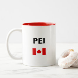 Taza Bicolor PEI Canadá Bandera canadiense color claro