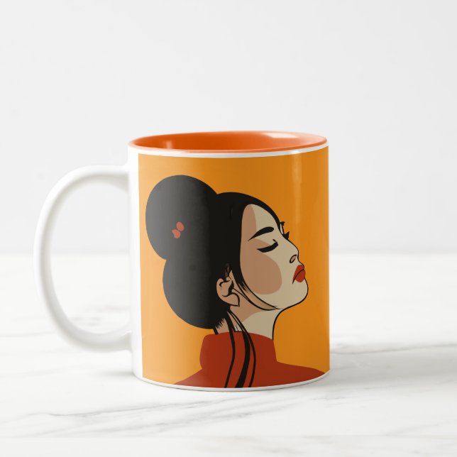 Taza Bicolor peinados chicas de China (Izquierda)