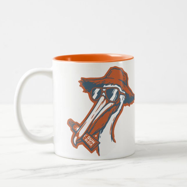 Taza Bicolor Pelícano seguro al sol (Izquierda)