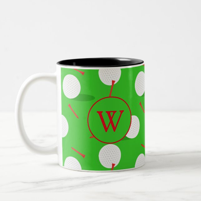 Taza Bicolor Pelota de golf personalizada (Izquierda)