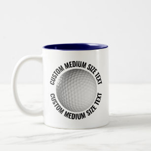 Taza Bicolor Pelota de Golf & Texto Mediano AZUL MARINO 325ml P