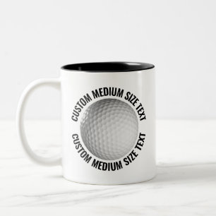 Taza Bicolor Pelota de Golf & Texto Mediano NEGRO 325ml Persona
