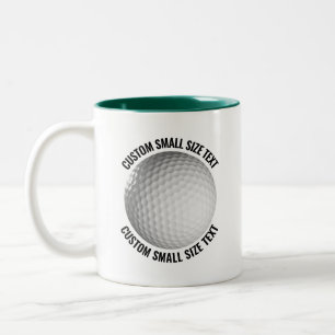 Taza Bicolor Pelota de Golf y Texto Pequeño CAZADOR VERDE 325ml